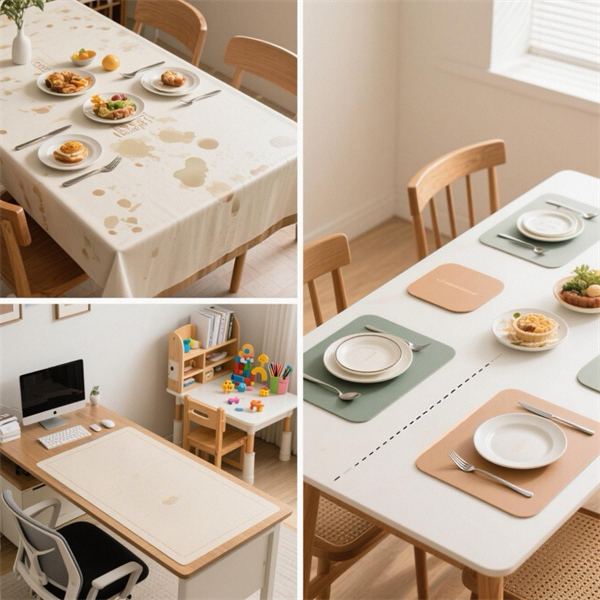 ¿Cuál es la diferencia entre una alfombra de mesa y un mantel individual?